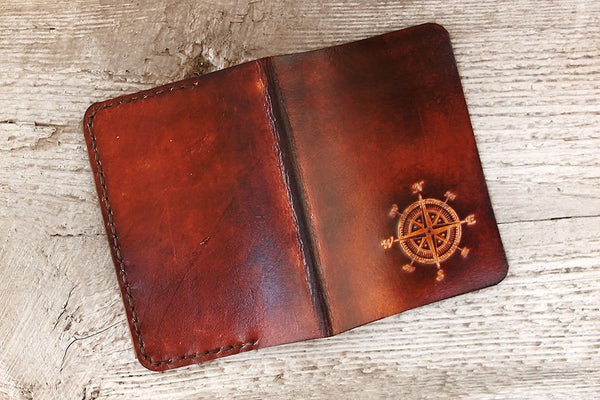 Compass Leather Passport Cover - Exsect Inc. - 4