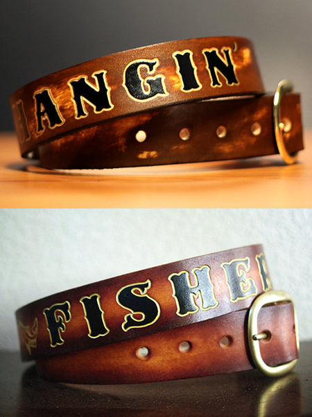 Mens Personalized Leather Belt - Exsect Inc. - 2