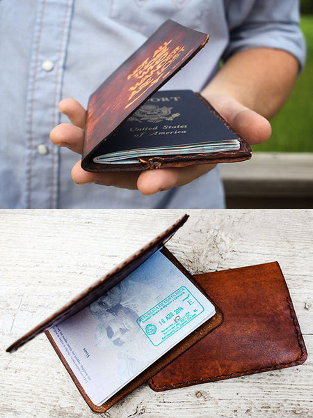 Compass Leather Passport Cover - Exsect Inc. - 5
